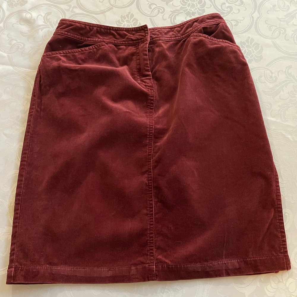 Crimson corduroy J Crew skirt